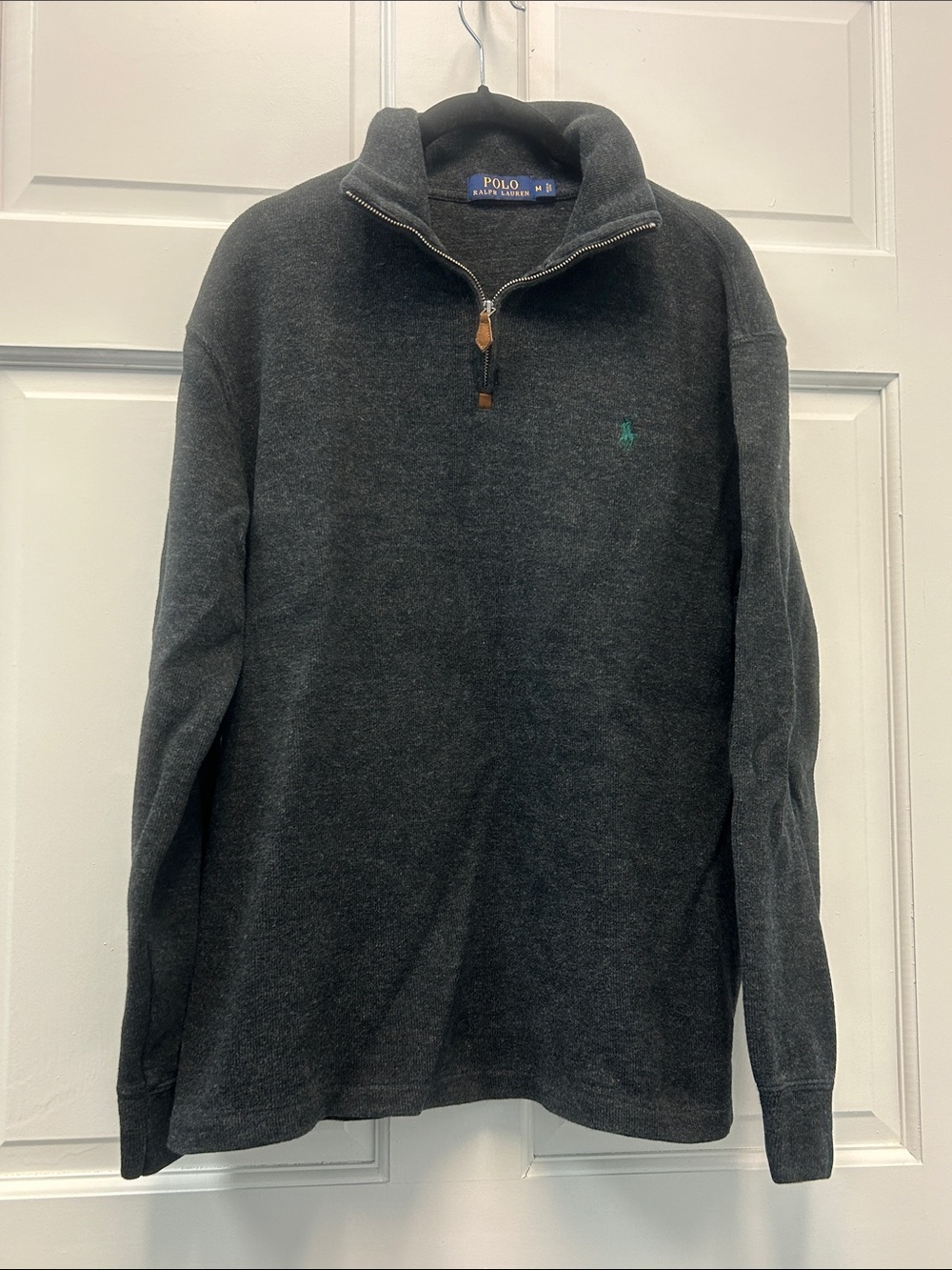 Polo Ralph Lauren Estate-Rib Men’s Quarter Zip Cotton Pullover Sweater Size M
